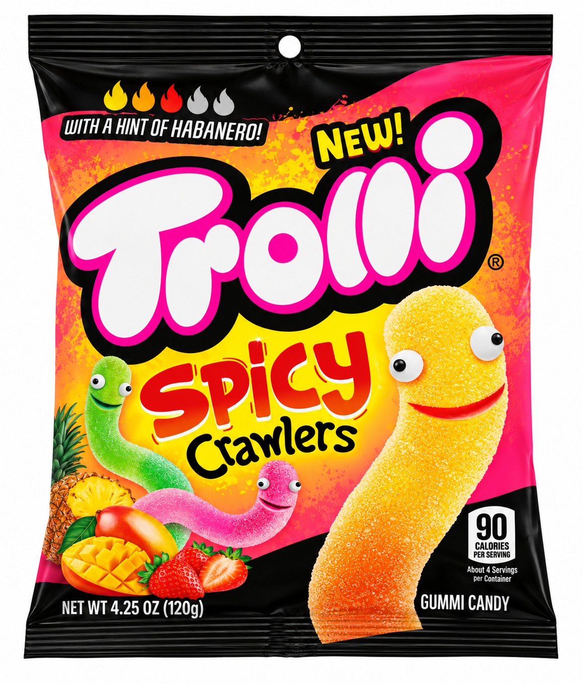 Trolli Spicy Crawlers Gummy Worms – 4.25 oz