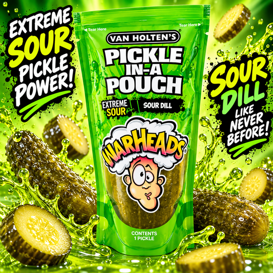 Van Holten's Warheads Pickle-In-A-Pouch Extreme Sour Dill