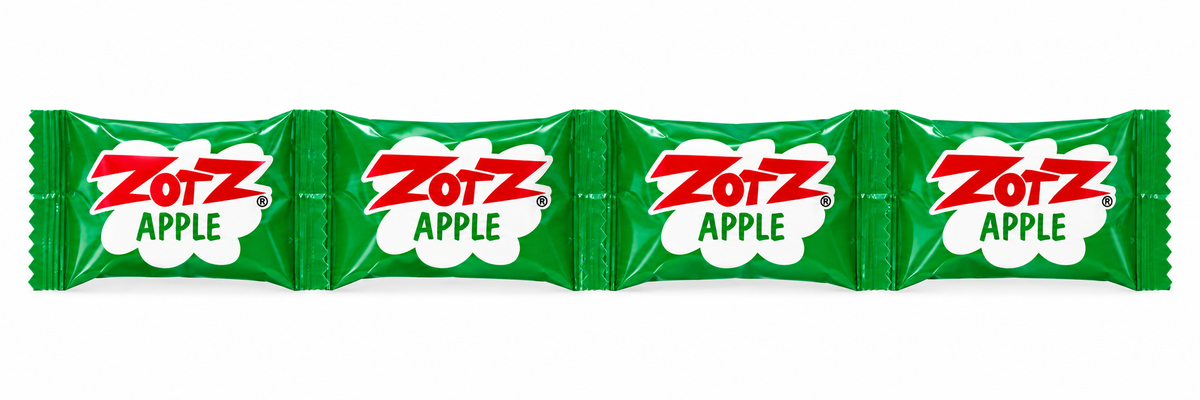 Zotz Assorted Fizzy Candy Strings – Cherry, Apple & Watermelon